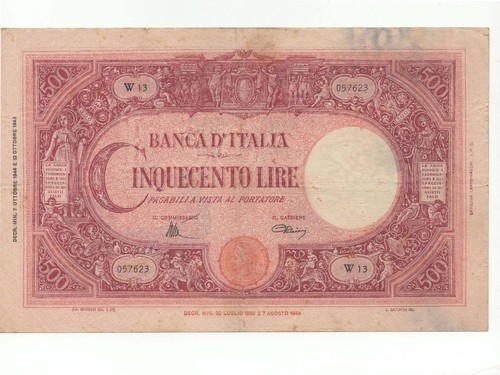 Luogotenenza 500 lire - -,