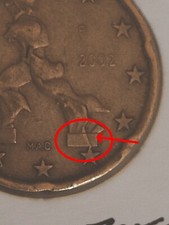 Moneta Rara 20 Centesimi 2002