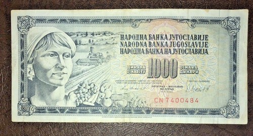 Jugoslavia 1000 dinar dinara - jugoslavia,
