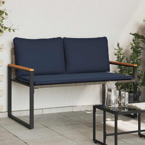 Panchina con cuscino - panchina, rattan