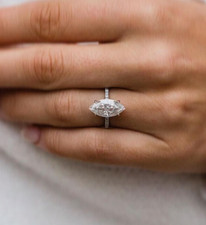 Anello solitario moissanite