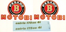 KIT ADESIVI DECALCOMANIE A SECCO SERBATOIO MOTOBI CATRIA 175 cc 4 TEMPI