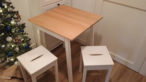Tavolo legno bianco 2 - legno/bianco,