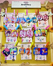 Orecchini Maghette anime 80 in carta trattata rivestiti in resina