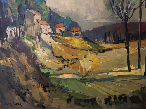 Quadro metà secolo - metÀ, paesaggio
