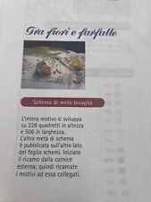 Schema punto croce  tovaglia fiori farfalle