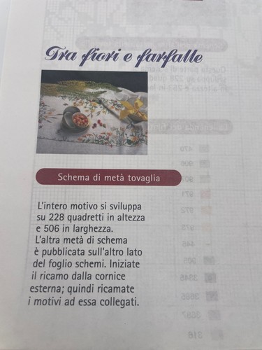 Schema punto croce tovaglia - punto,