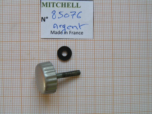 Bouton manivelle argent - bouton,