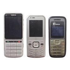 Lot of 3 Retro Mobile Phones – Nokia C3-01, ZTE F102, Nokia 1208. Untested