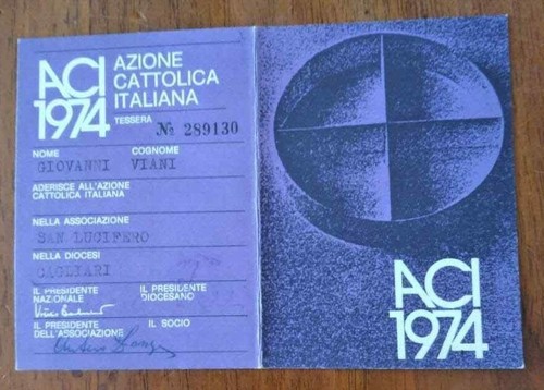4887 tessera azione cattolica - azione,