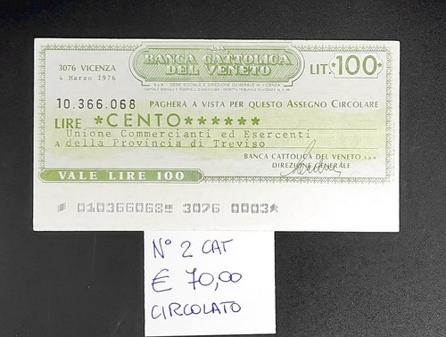 Miniassegni tutti circolati - miniassegni,