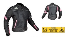HAWK Giacca Moto Donna Traforata estiva con Interni e Protezioni removibili