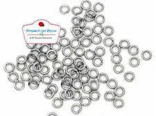Anellini Inox Acciaio Inossidabile Tono Argento Scegli modello e Misura anelli