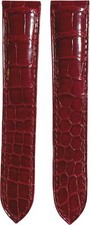 New 19mm Red Cartier Alligator