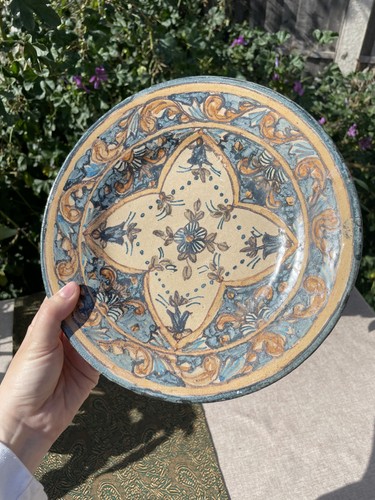 Hand painted wall plate - plate,