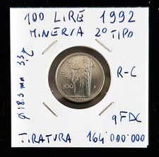ITALIA 100 LIRE 1991 MINERVA