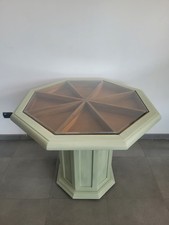 Tavolo Espositore Con Piano In Cristallo - Laccato Shabbychic - XX Secolo 