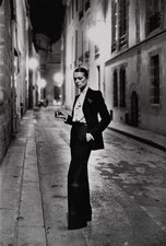 Fotografia vintage Helmut Newton stampa moda Vogue Francia 1975 tappetino 15x20