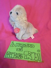 TRUDI:PELUCHES CANE N 17,COCKER SEDUTO BEIGE,MEDAGLIETTA,VINTAG  ,MADE IN ITALY 