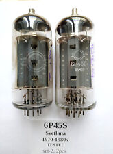 2x 6P45S = EL509, EL519, 6KG6 Tubo Tetrodo SVETLANA Sovietico NUOVO & Sl.Usato, TESTATO