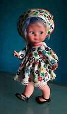 "FIBA" Bambola vintage, anni 70, materiale gomma e plastica, altezza 30 cm.