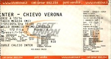 Biglietto stadio Inter -
