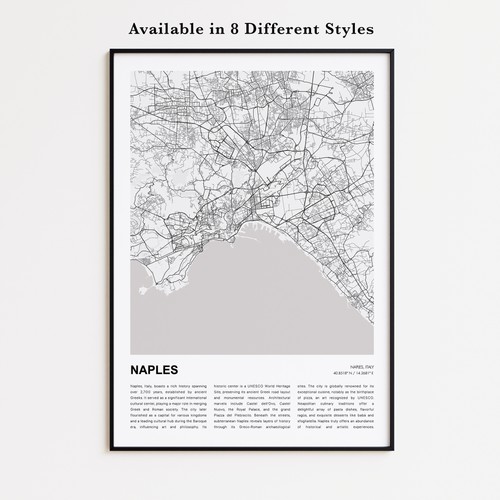 Stampa mappa città napoli - mappa,
