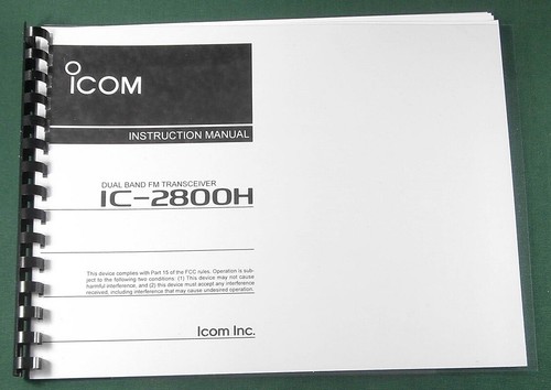 Icom 2800h manuale di - icom,
