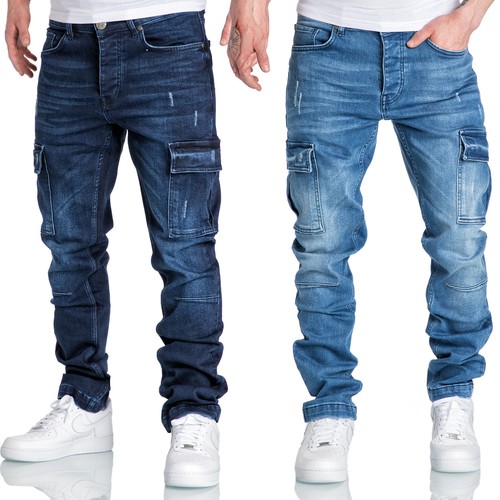 Jeans cargo uomo regular slim