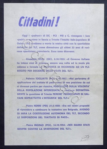 Volantino territorio libero - volantino,