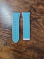 Cinturino di distribuzione originale HUBLOT OEM Unico 23/18 mm in gomma bianca e blu con EXTRA
