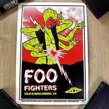 Foo Fighters 02 World Hamburg Germany 2015 Rare Original Concert Poster Signed