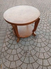 TAVOLINO ROTONDO IN NOCE EPOCA 900