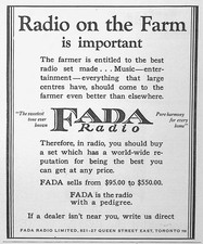 1927 Canadian Fada Radio ad