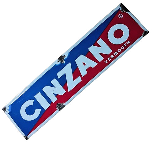 Cinzano enamel metal - enamel,