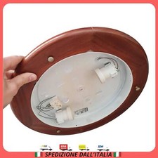 PLAFONIERA DA SOFFITTO VINTAGE NO VETRO ESTERNO INTERNO IN LEGNO BAGNO CUCINA OK