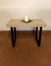 Tavolino da fumo in legno di castagno e ferro