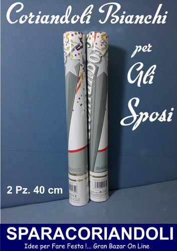 Sposi sparacoriandoli bianchi - sparacoriandoli,