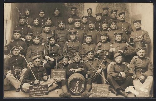 Cartolina fotografica soldati