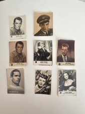 N° 8 Figurine FOTOCOLOR Attori Anni 50 Industria Ligure Lombarda Milano Rare !!!