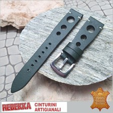 Cinturino Orologio Artigianale 20MM verde Rally . WATCH STRAP MADE IN ITALY