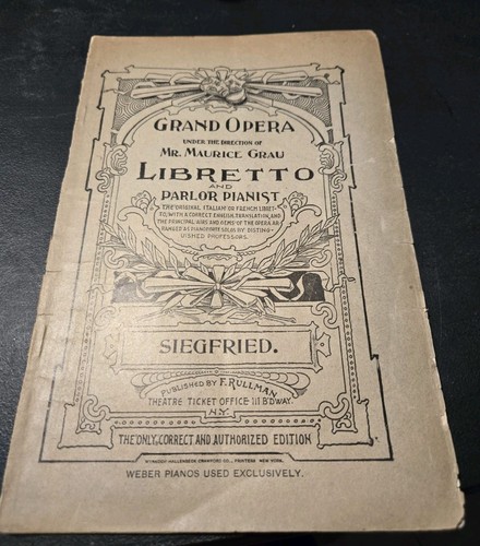 Antique opera libretto - antique,