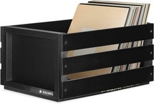 Navaris Wood Record Crate -