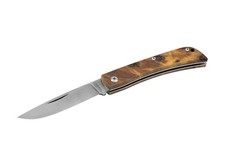 Coltello tascabile Maserin Scout Damascus Poplar Wood damascato manico in legno EDC - 01MA191