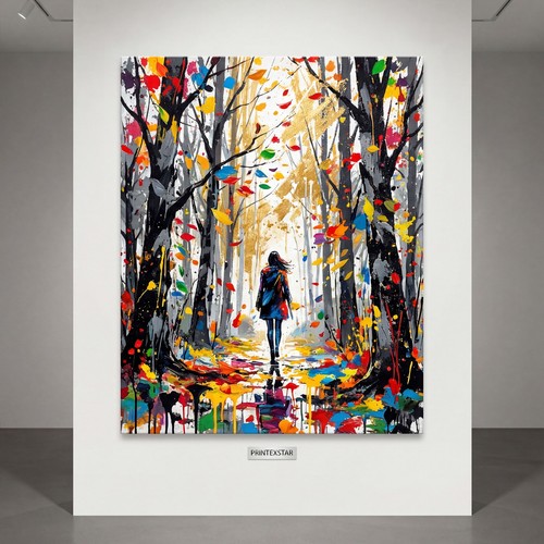 Banksy colorato foresta