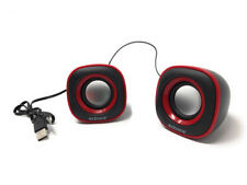 Coppia casse speaker wired 10w altoparlanti computer pc attacco usb 2.0 aux 