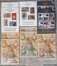 Lotto 10 Listini Figurine Liebig Vintage Sanguinetti USATI + SIMPATICO OMAGGIO