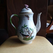 ANTICA CIOCCOLATERIA IN PORCELLANA DIPINTA/HEREND/FINE '800/INIZIO SECOLO. 