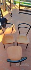 3 sedie di legno e ferro usate