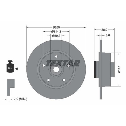 Textar disco freno - textar,